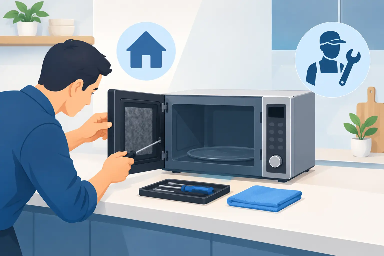 Microwave Door Repair: Safe Fix or Service?